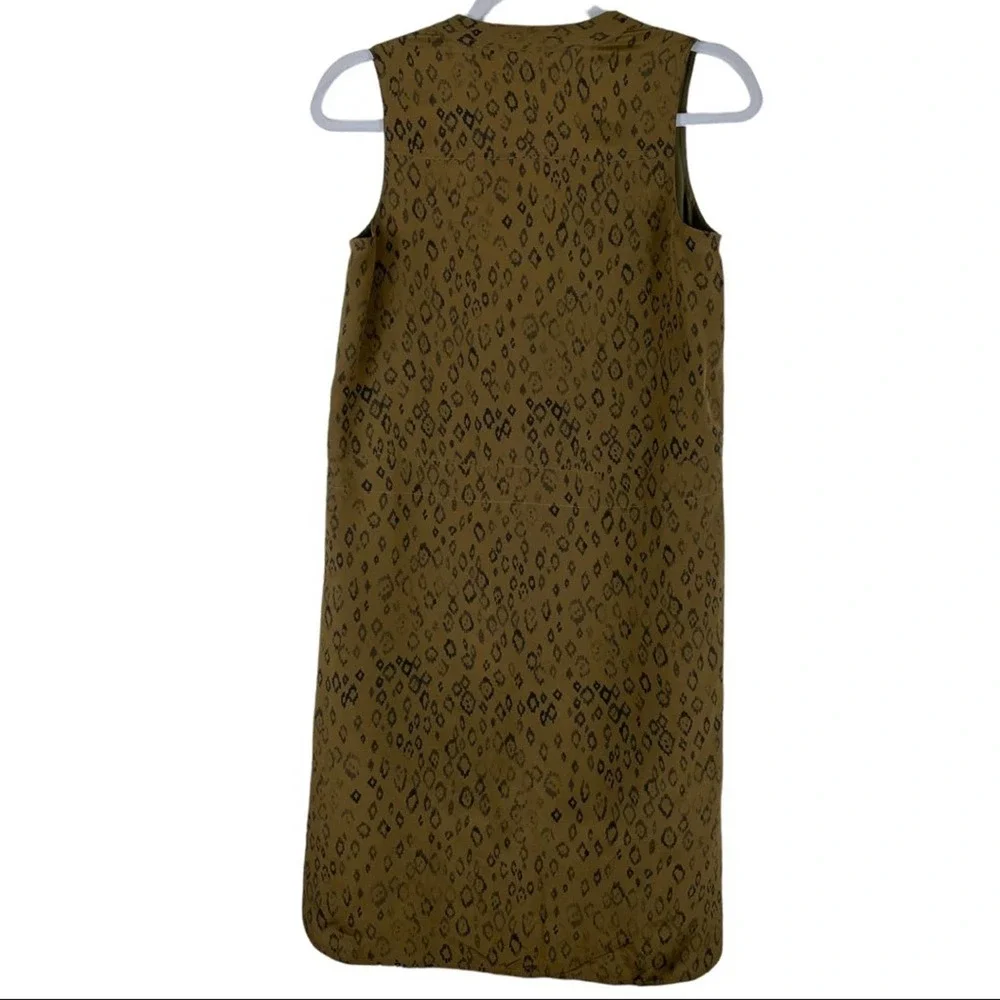 19) MADEWELL silk playa dress in leopard fade without waist tie sz S - Picture 4 of 8